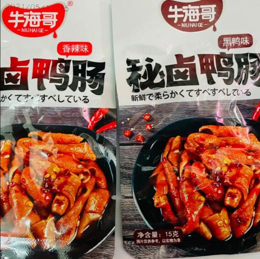 牛海哥秘卤压鸭肠黑鸭味15g 商品图0