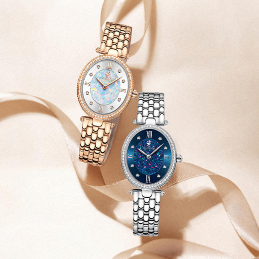 【ROROLOVE】诺爱Promise系列 天然钻石腕表 天然钻石手表女士新款轻奢气质钢带女表腕表（70颗钻石） 商品图7