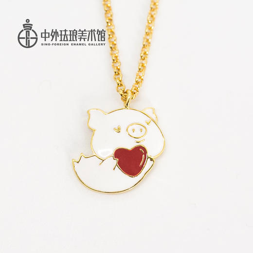 《猪事可爱》   福气小飞猪珐琅吊坠 商品图1