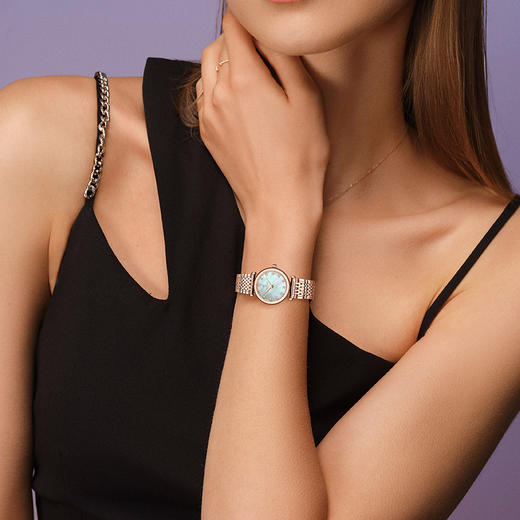 【ROROLOVE】邂逅Enchanted系列  天然钻石腕表 精钢钻石手表进口机芯潮流个性女表（12颗钻石） 商品图7