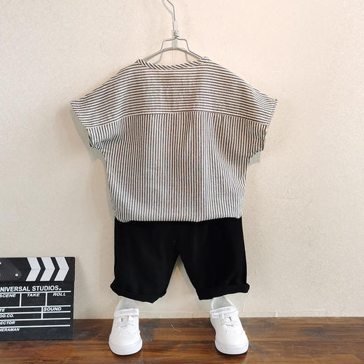 裁缝学苑TQ27男童棉麻短袖上衣儿童衬衫纸样童装服装夏装打版裁剪 商品图3