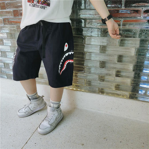 黛唯梵日系夏装潮款男童工装短裤洋气鲨鱼宝宝五分裤街舞儿童中裤宽松潮 商品图5