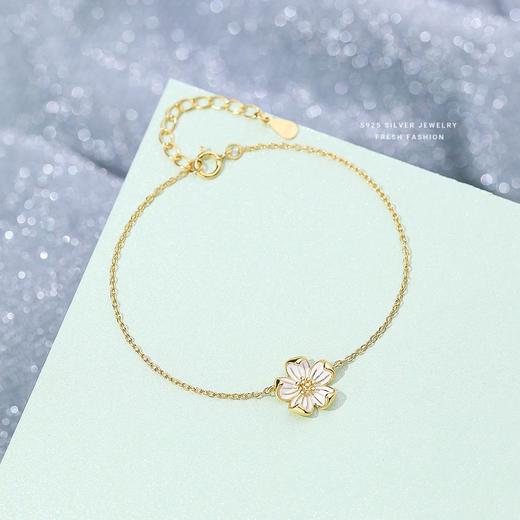 子佩集【采菊东篱】S925银小雏菊手链【YXS-L114】 商品图3