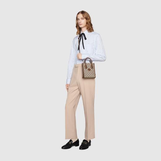 Gucci 男女同款 GG Retro系列迷你托特包 单肩斜挎手提包 67162392TCG 商品图8