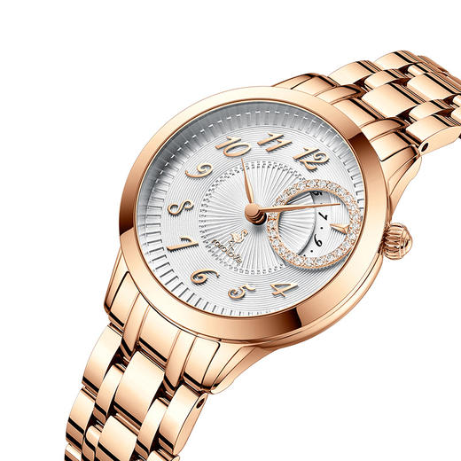 【ROROLOVE】情侣Lover系列 天然钻石腕表 精钢表带情侣款钻石手表进口机芯送礼（25颗钻石） 商品图3