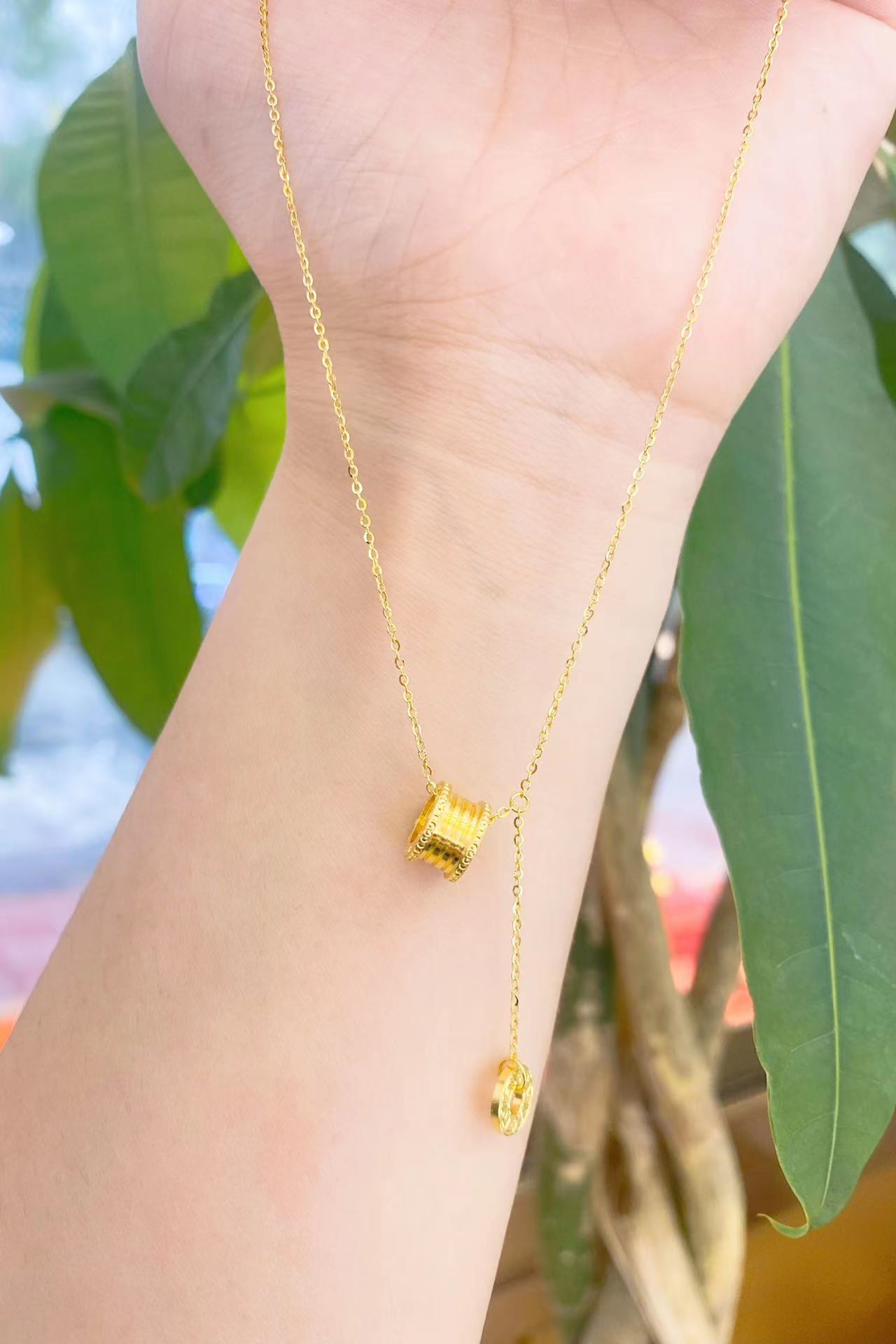 足金999小蛮腰项链