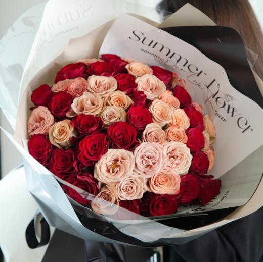 【余生相伴】精选玫瑰花束52支 送老婆女友爱人 商品图0