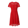 EITIE爱特爱夏新款时尚通勤显瘦收腰优雅气质红色蕾丝连衣裙B2207974 商品缩略图5