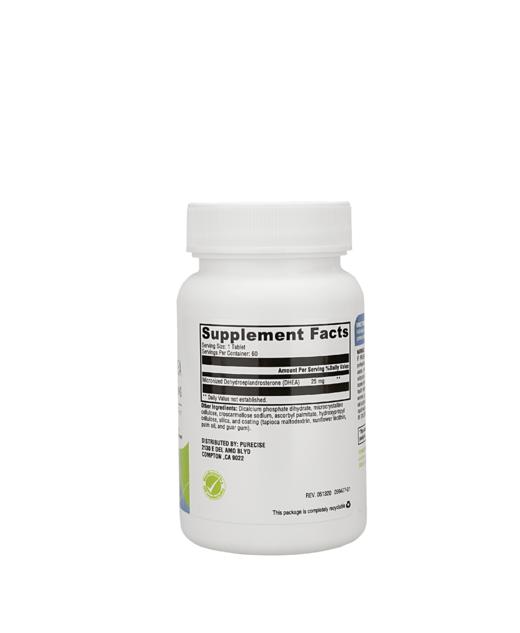 【荷尔蒙平衡-微粒化DHEA 25mg】DHEA-25mg 60片剂 支持类固醇平衡 Purecise 商品图9