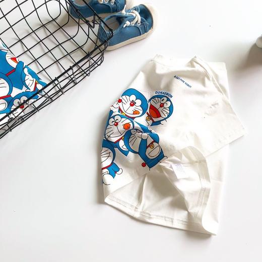 黛唯梵儿童夏装卡通哆啦A梦短袖上衣男女宝宝叮当猫可爱T恤童装圆领衣服 商品图5