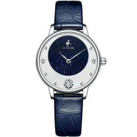 【ROROLOVE】极光Daylight系列 天然钻石腕表 天然钻石手表女满天星轻奢简约女表腕表（3颗钻/12分）