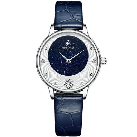 【ROROLOVE】极光Daylight系列 天然钻石腕表 天然钻石手表女满天星轻奢简约女表腕表（3颗钻/12分） 商品图0