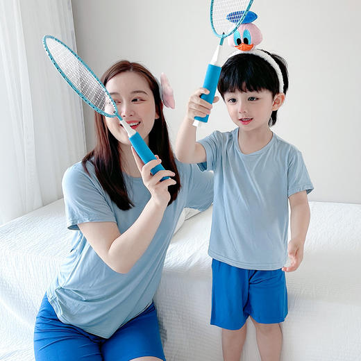 【亲子款100-180cm】【买一送一】儿童睡衣夏季莫代尔宝宝套装男童女童亲子家居服冰亲肤款_HLY 商品图5