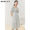 NEELLY纳俪商场同款夏季碎花连衣裙女中长款泡泡袖A字茶歇裙百搭N22043Y01103 商品缩略图1