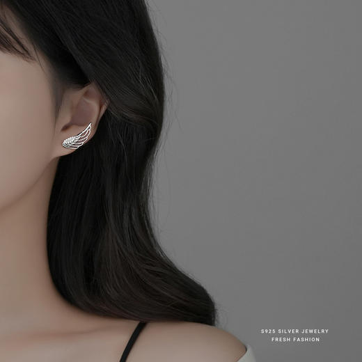 子佩集【天使之翼】S925银翅膀耳环【YXS-E242】【小款】 商品图1