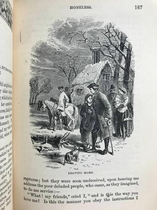 1872年 戈德史密斯《威克菲尔德牧师》 10余幅插图 漆布精装36开 商品图9