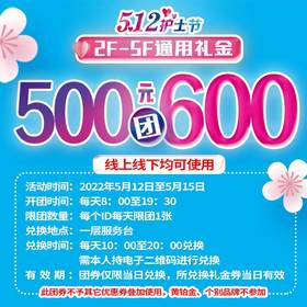 服饰家电通用券500团600