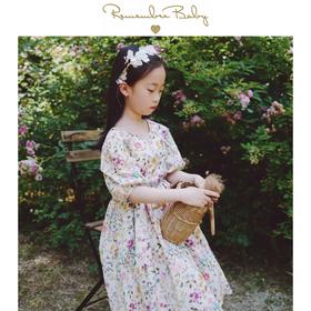 现货 / LINEN GARDEN | 亲子款 英国百年品牌LIBERTY面料制  花园泡泡袖茶歇长裙