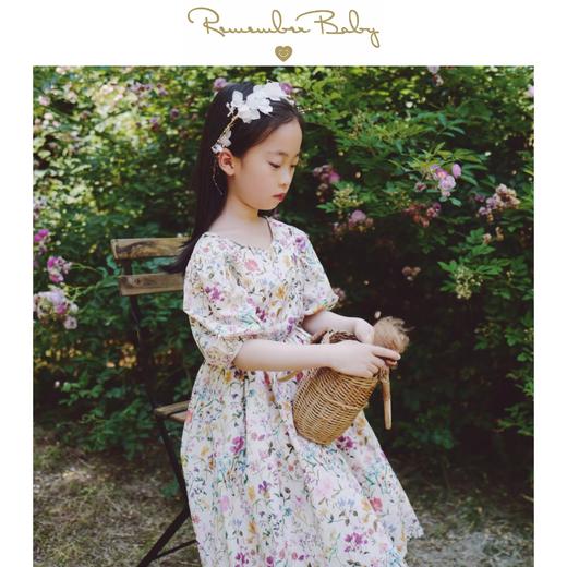 现货 / LINEN GARDEN | 亲子款 英国百年品牌LIBERTY面料制  花园泡泡袖茶歇长裙 商品图0