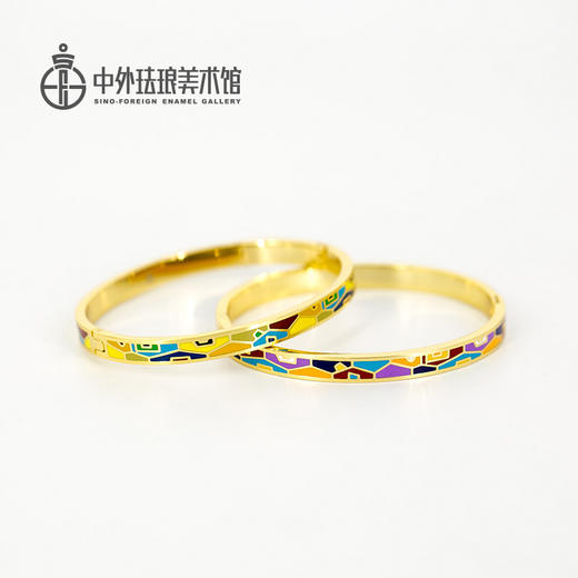 钛钢珐琅开口手镯-细款 商品图5
