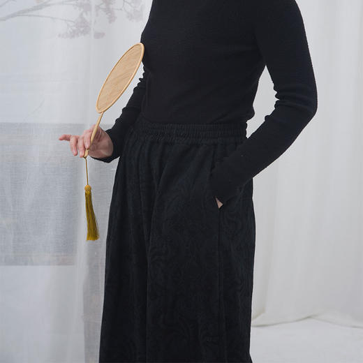 2022人棉提花阔腿裤休闲裤V211144 商品图3