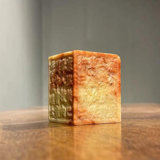 寿山朱砂芙蓉石刻祭文碑，顺丰包邮 商品图2