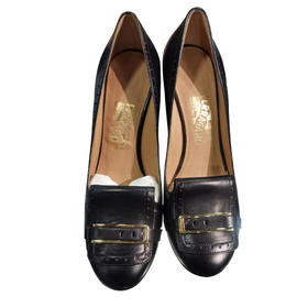 FERRAGAMO 菲拉格慕 女士皮鞋 黑色 591660 RF