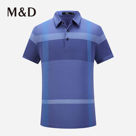 M＆D/名盾翻领商务短袖男士休闲棉Polo衫夏季新款印花T恤上衣男