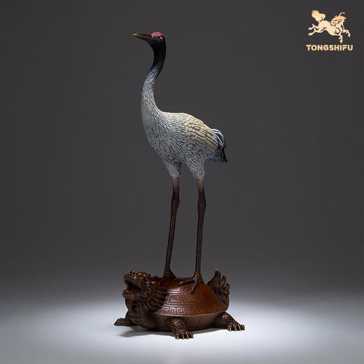 预售60天  铜师傅 全铜摆件《龟鹤延年》家居饰品 铜工艺品 客厅 礼品摆件 商品图1