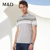 MD名盾新款夏季条纹立体翻领男士T恤衫商务Polo休闲 商品缩略图0