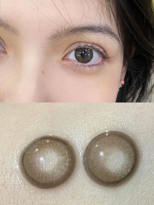 【半年抛和日抛美瞳】梨花泪Mixlook | 中直径14.2，着色13.4 | 亚麻奶棕色微混血 很好看 商品图9