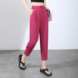 KP-KPTTA22139夏季新款九分裤哈伦萝卜烟管休闲裤 商品图3