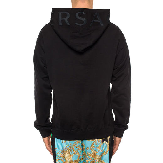 VERSACE 范思哲 男士美杜莎印花棉质连帽卫衣 黑色 A83499 A228146 A008 商品图2