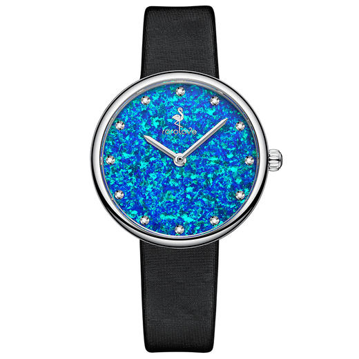 【ROROLOVE】极光Daylight系列 明星推荐 天然钻石腕表 钻石手表女士同款皮带女表腕表（12颗钻石）32mm大盘【珍珠白不送钢带，其他颜色可赠送】 商品图2