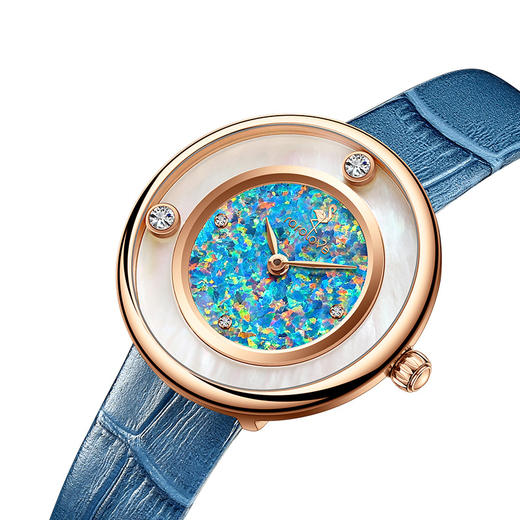 【ROROLOVE】邂逅Enchanted系列  天然钻石腕表 10分天然钻石简约气质手表女正品女表腕表 （3钻刻度2钻转动） 商品图3