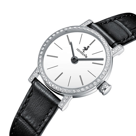 【ROROLOVE】情侣Lover系列 天然钻石腕表 天然钻石手表女情侣款一对表情人节礼物（106/68颗钻石） 商品图5