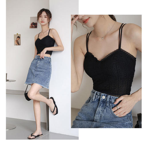 【买一送一！法式蕾丝美背内衣】优雅性感美背，轻薄透气文胸吊带背心bra，上身柔软舒适，不扎肉，冰感凉爽解放胸部！丝滑无痕，无钢圈抹胸 商品图3