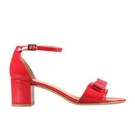 FERRAGAMO 菲拉格慕 女士皮革高跟凉鞋 红色 01L137 655634