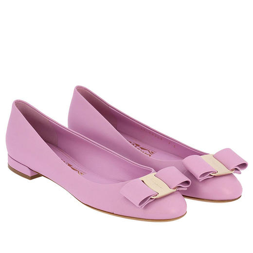 FERRAGAMO 菲拉格慕 女士皮鞋 紫色 688732 商品图1