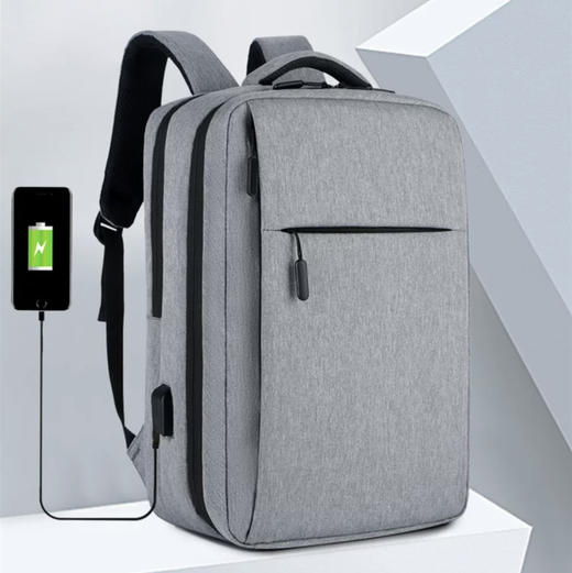 跨境小米双肩包新款简约usb充电背包男女休闲商务电脑包【原版】 商品图7