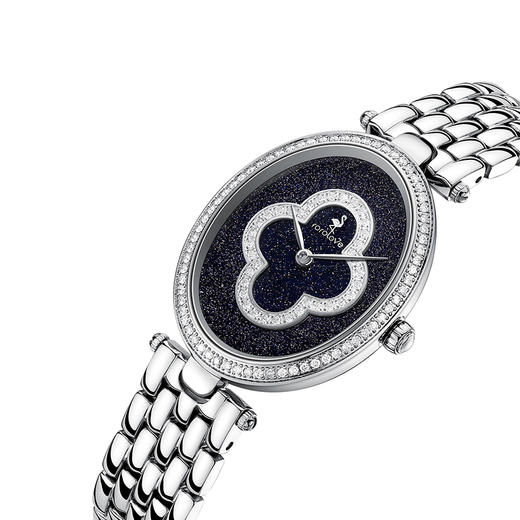 【ROROLOVE】诺爱Promise系列 天然钻石腕表 精钢蓝金砂面钻石手表（104个天然钻石） 商品图4