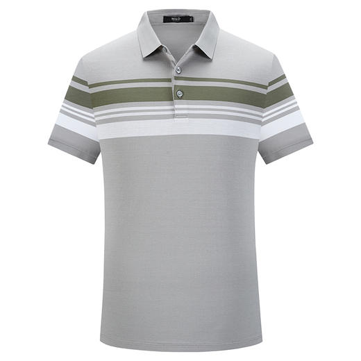 MD名盾新款夏季条纹立体翻领男士T恤衫商务Polo休闲 商品图4