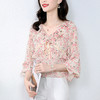 甜美荷叶边套头上衣，仙减龄碎花长袖雪纺衫KQL-9960 商品缩略图3