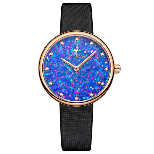 【ROROLOVE】极光Daylight系列 明星推荐 天然钻石腕表 钻石手表女士同款皮带女表腕表（12颗钻石）32mm大盘【珍珠白不送钢带，其他颜色可赠送】 商品图3