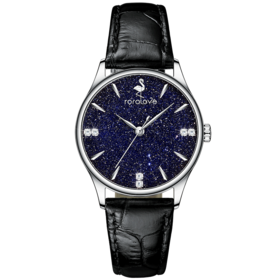 【男士腕表】ROROLOVE 天然钻石腕表 天然钻石男士手表 送礼白色情人节 父亲节（6颗钻石）