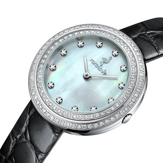 【ROROLOVE】诺爱Promise系列 天然钻石腕表 天然钻石手表女轻奢气质女表情人节礼物（124颗钻石） 商品图3