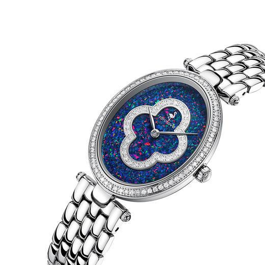 【ROROLOVE】诺爱Promise系列 天然钻石腕表 精钢蓝金砂面钻石手表（104个天然钻石） 商品图5