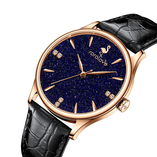 【男士腕表】ROROLOVE 天然钻石腕表 天然钻石男士手表 送礼白色情人节 父亲节（6颗钻石） 商品图3