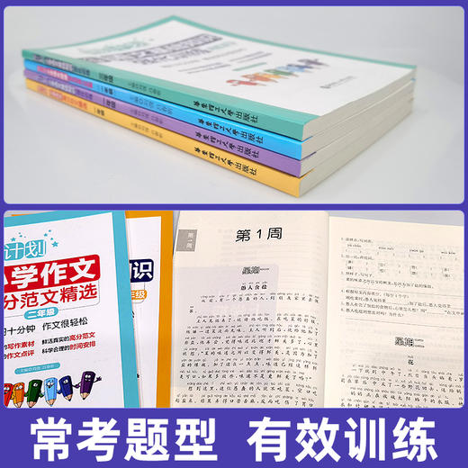 2022周计划1-6年级数学计算题语文阅读训练100篇文言文小学人教版上册下册 商品图2