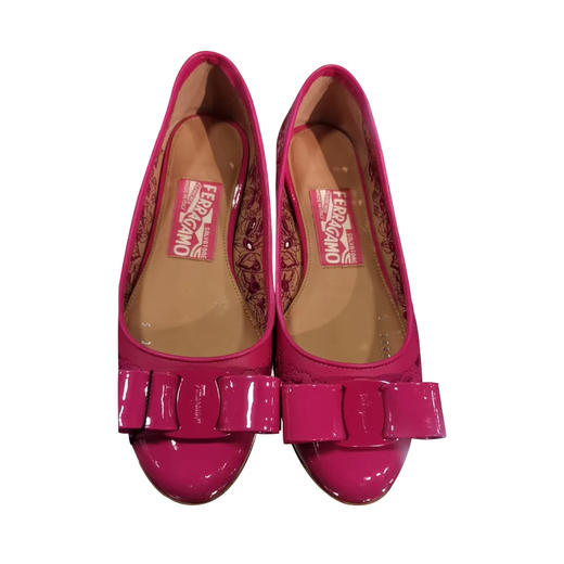 FERRAGAMO 菲拉格慕 女士皮鞋 玫红色 568655 RF 商品图0